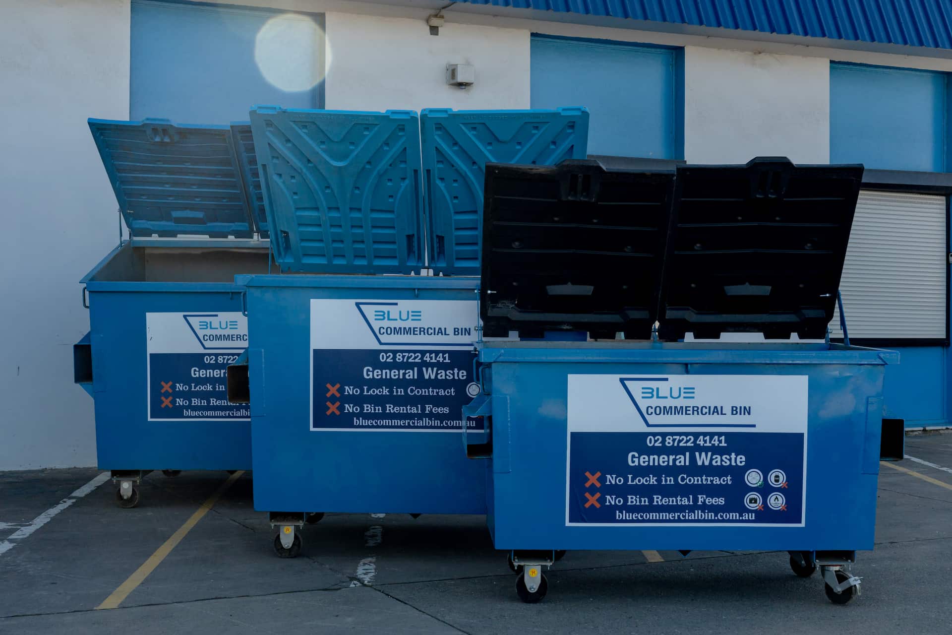 Blue Commercial Bins About Blue Commercial Bins about