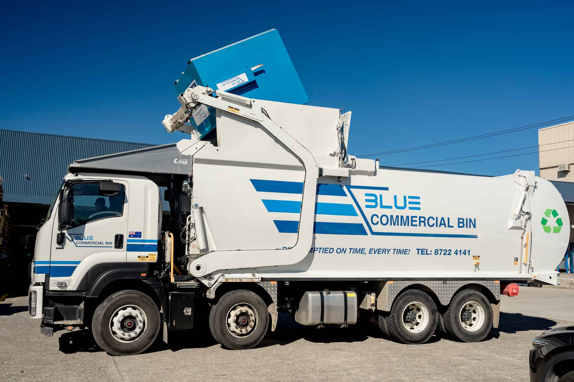 Blue Commercial Bins Footer Banner Blue Commercial Bins footer banner